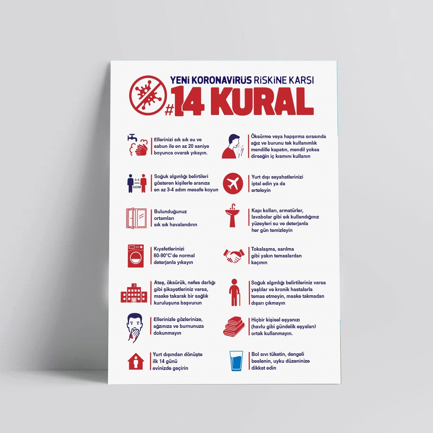 Covid-19 14 Kural Afiş 